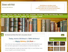 Tablet Screenshot of dinnerwithwalt.com
